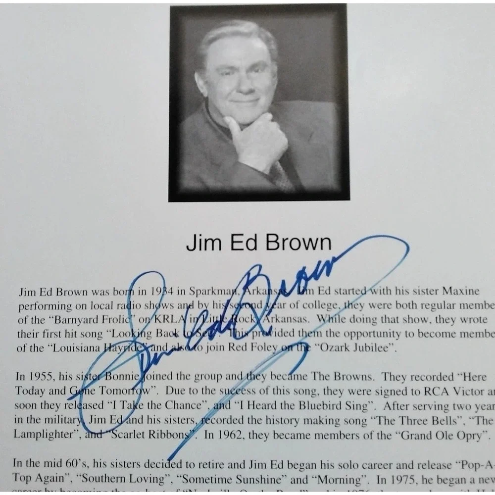 1950s Vintage Fur Coat James‎ Hirsch Jim Ed Brown Autograph Rare Grand Ole Opry